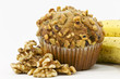 Photo: Banana Nut Muffin Surrounded by Bananas and Walnuts Banana Nut Muffin Surrounded by Bananas and Walnuts