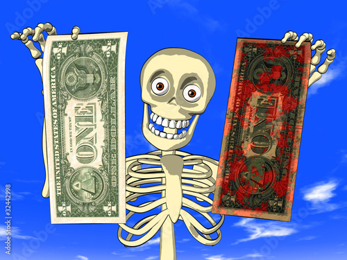 Illustration: Cartoon - money laundering Cartoon - money laundering