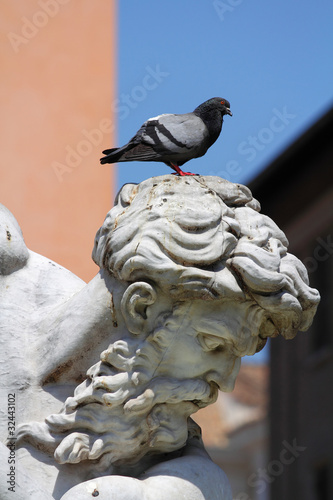 Photo: Neptune statue in Piazza Navona - Rome, Italy Neptune statue in Piazza Navona - Rome, Italy