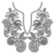Neckline embroidery fashion