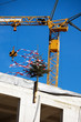Dachgleiche bei Baustelle eines Hauses