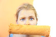 disquiet young woman / unhappy home Improvement / with wtite