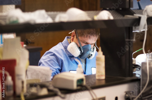 Photo: Lab worker Lab worker
