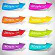 colorful vector sticker arrows for your text