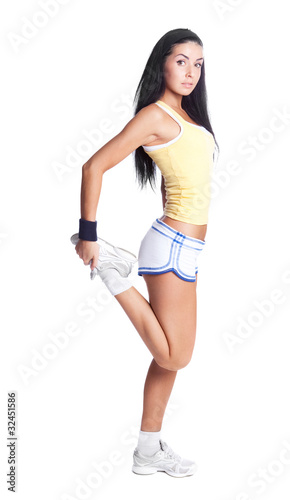 Photo: girl stretching girl stretching