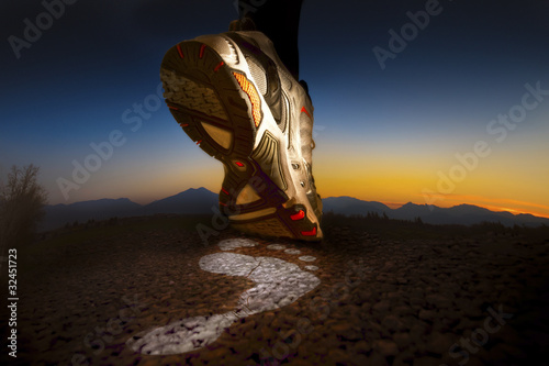 Foto: Running leaving a mark of energy Running leaving a mark of energy
