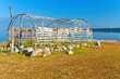 Old greenhouse at Kerkini lake of Macedonia, Greece
