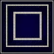3 frames with brilliants on dark background
