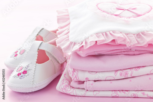 Photo: Pink baby clothes for infant girl Pink baby clothes for infant girl