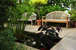 Lush green garden