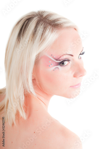 Photo: Woman with face art Woman with face art