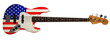 usa flag on bass guitar