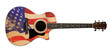 usa flag on acoustic guitar