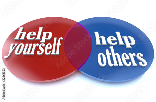 Illustration: Helf Yourself and Others - Venn Diagram Helf Yourself and Others - Venn Diagram