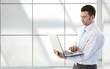 Young businessman with laptop Young businessman with laptop