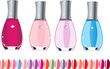 vector image of nail polish. set vector image of nail polish. set
