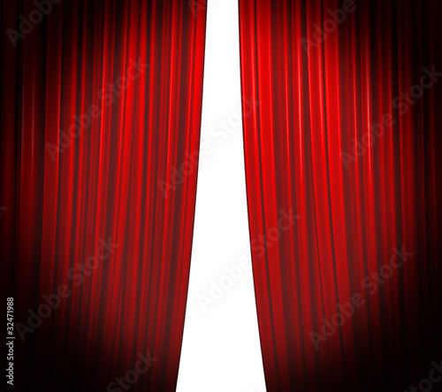 Illustration: Red Curtain Closing Red Curtain Closing