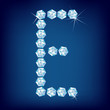 Vector Diamond alphabet. Letter E Vector Diamond alphabet. Letter E