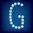 Vector Diamond alphabet. Letter G Vector Diamond alphabet. Letter G