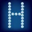 Vector Diamond alphabet. Letter H Vector Diamond alphabet. Letter H