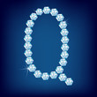 Vector Diamond alphabet. Lette Q Vector Diamond alphabet. Lette Q