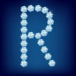 Vector Diamond alphabet. Lette R Vector Diamond alphabet. Lette R