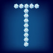 Vector Diamond alphabet. Lette T Vector Diamond alphabet. Lette T