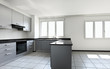 interno cucina moderna vuota