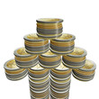 3d Arrow made of coins isolated on white background 3d Arrow made of coins isolated on white background
