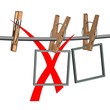 3d red check mark, hangs on the clothespin 3d red check mark, hangs on the clothespin