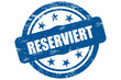Sternen Stempel blau RESERVIERT