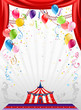 Circus background with balloons