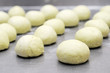 Ball dough on the tray