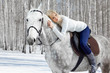 beautiful girl with horse
