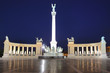 Budapest Hero square by night