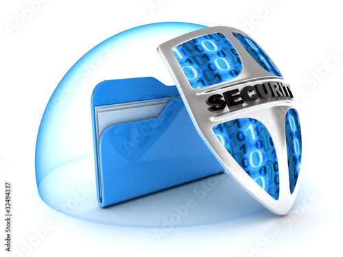 Illustration: File and shield File and shield