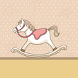 white rocking horse