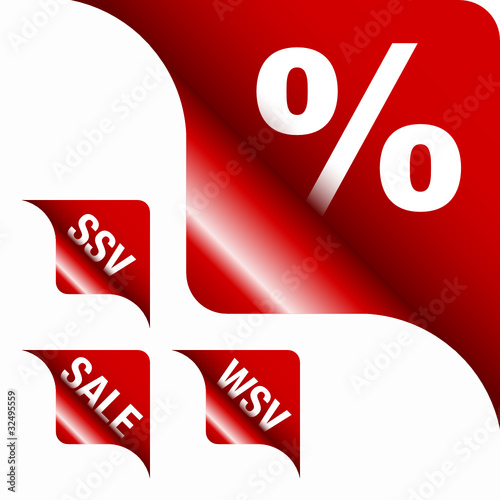 Vektor: Red Metallic Corner %/SALE/SSV/WSV Red Metallic Corner %/SALE/SSV/WSV
