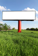 . Blank billboard against blue sky, put your own text here