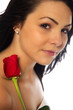 Young woman with rose