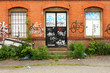 brick house and graffiti