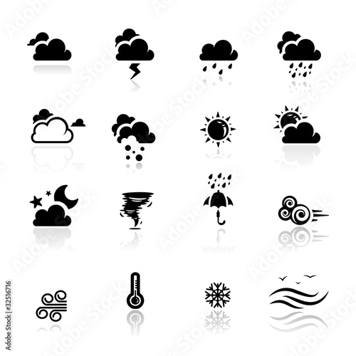 Vettoriale: Icons set Weather Icons set Weather