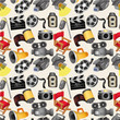cartoon movie equipment seamless pattern