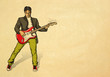 punk man with the guitar