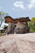 Mushroom stone and blue sky,The Natural Stone as Mushrooms in Ph