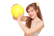 Teen girl with ball