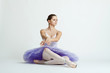 ballet dancer with purple tutu