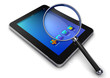 Tablet mit Lupe