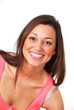 Smiling beautiful girl face portrait