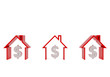 Three houses